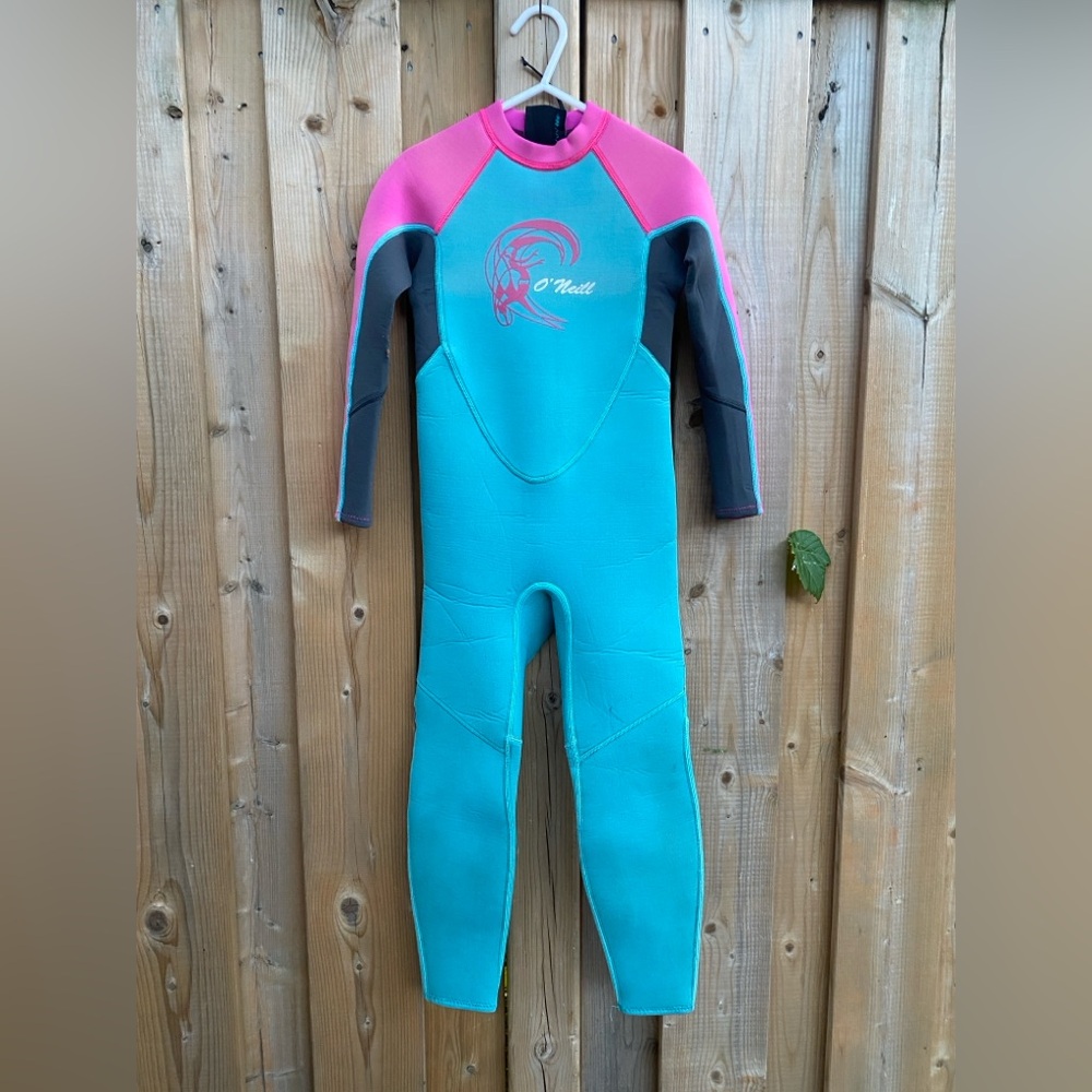 O'Neill Kids Wetsuit - Pink and Teal size 6Y